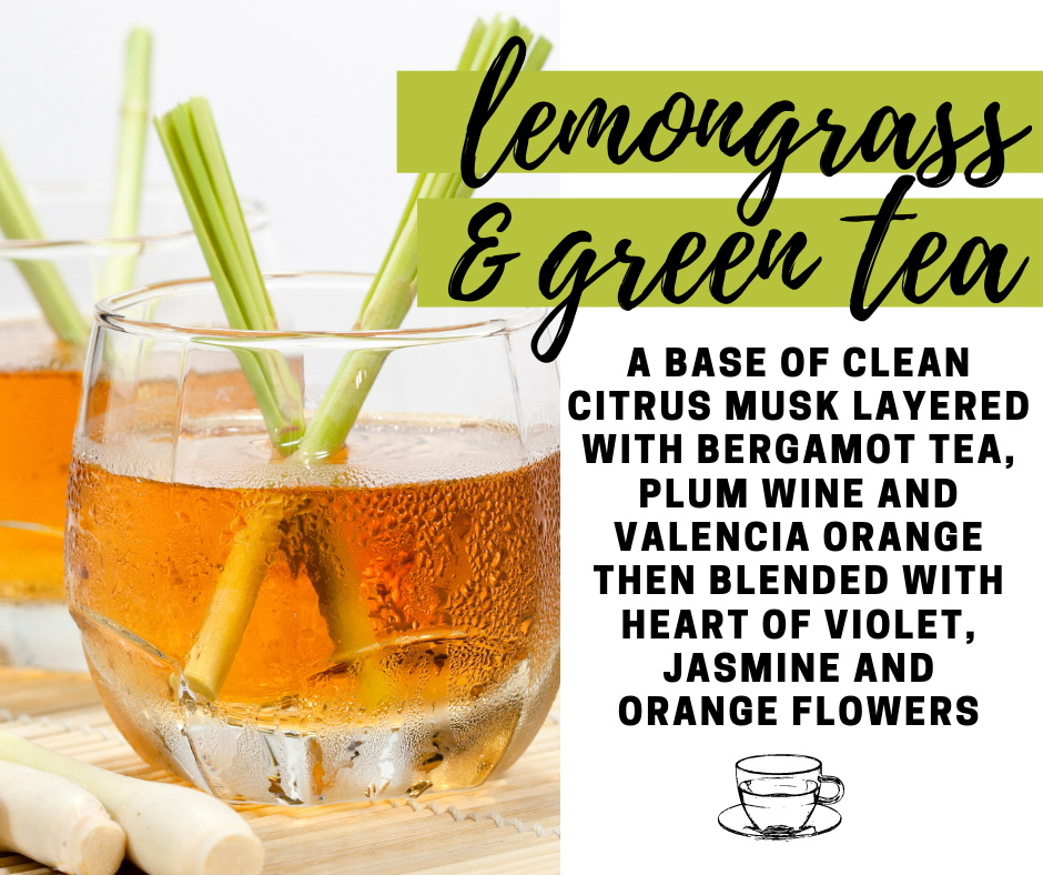 Lemongrass and Green Tea Fragrance Oil - Potpourri Refresher Oils - 1 oz (30 ml) Concentrated Fragrance Oils - Glass Amber Bottle with Dropper