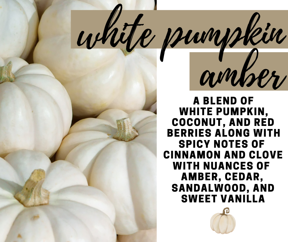 White Pumpkin Amber Soy Wax Candle