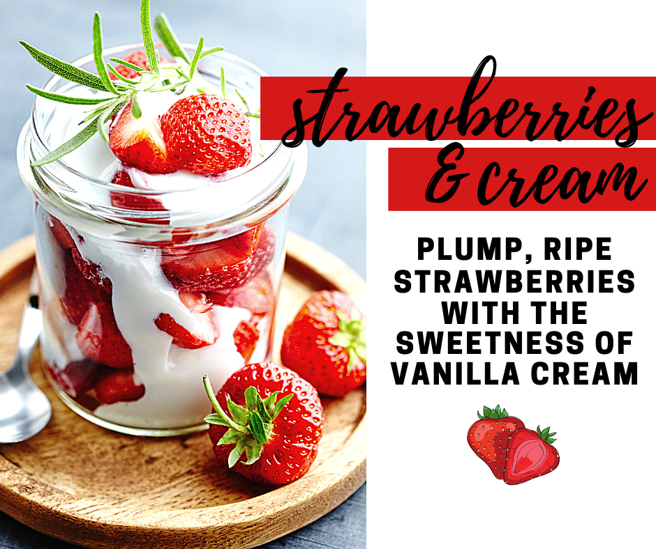 Strawberries and Cream Fragrance Oil - Potpourri Refresher Oils - 1 oz (30 ml) Concentrated Fragrance Oils - Glass Amber Bottle with Dropper