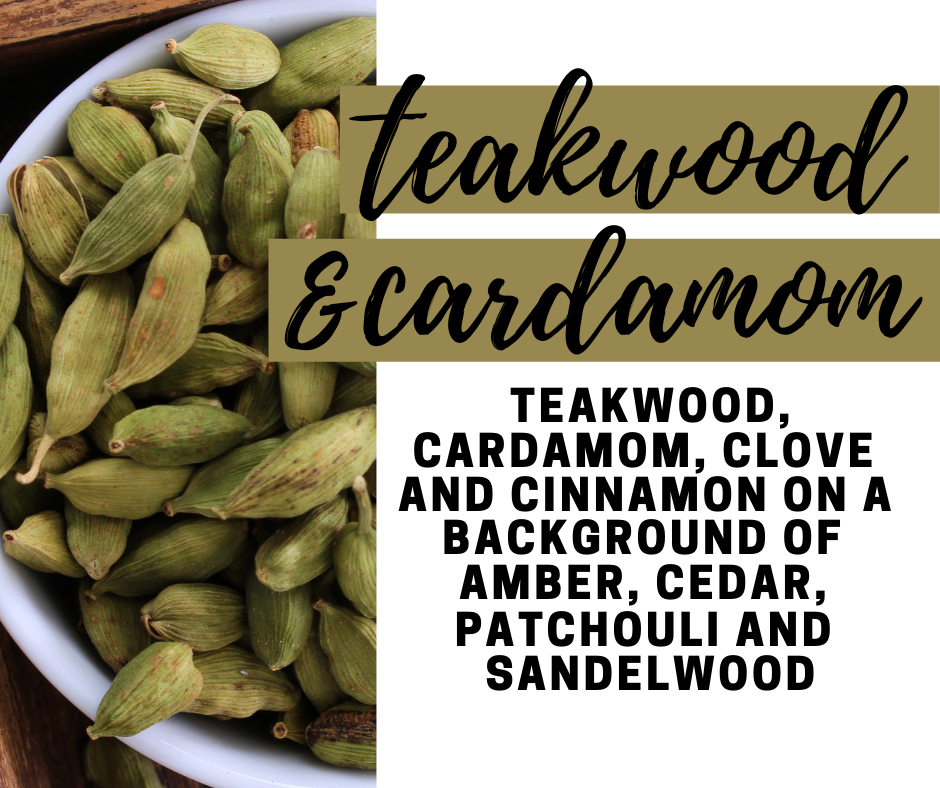 Teakwood and Cardamom Soy Wax Candle